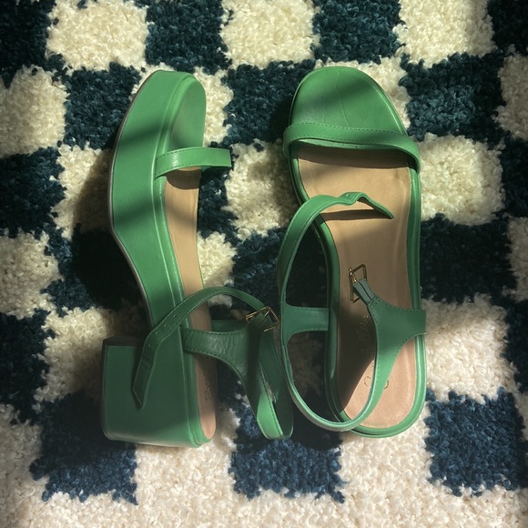 Seychelles green leather sandals - Picture 4 of 4